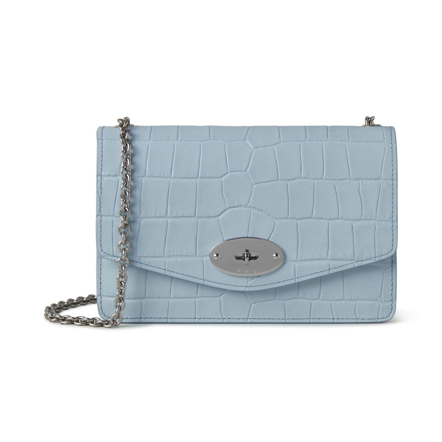 Mulberry Small Darley Leather Clutch in Poplin Blue 