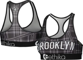 Ethika Women's Ethika Black Brooklyn Nets Racerback Sports Bra