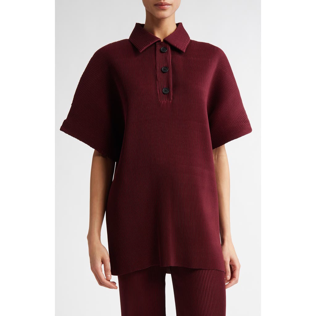 MELITTA BAUMEISTER Ripple Polo in Bordeaux