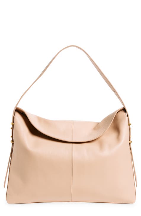 Lilac Leather Shoulder Bag