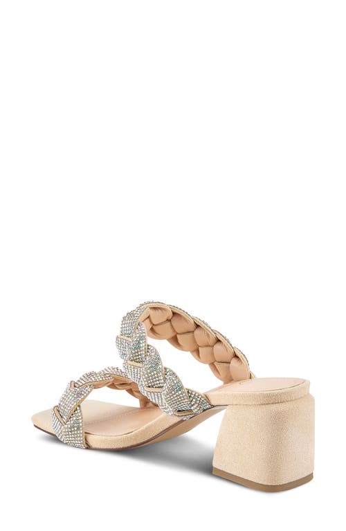 Azura By Spring Step Fabilous Rhinestone Sandal In Beige