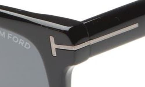Tom Ford 56mm Square Sunglasses In Sblk/smk
