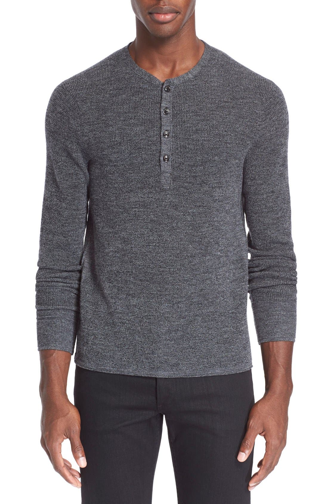 rag & bone 'Garret' Textured Henley Sweater Nordstrom