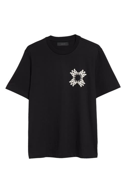 Shop Amiri Quad Logo Cotton Graphic T-shirt In Black