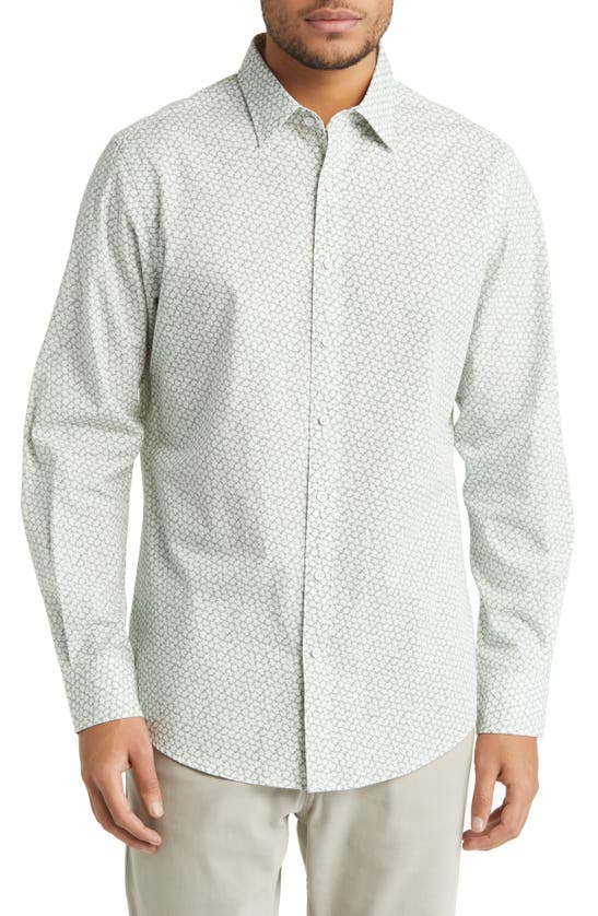 Shop Rodd & Gunn Massey West Sports Fit Floral Button-up Shirt In Kelp Forest