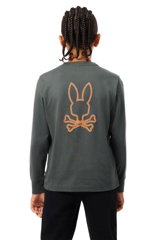 PSYCHO BUNNY PSYCHO BUNNY KIDS' RICHARDSON LONG SLEEVE COTTON GRAPHIC T-SHIRT 