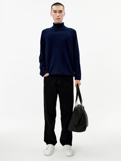 Shop Gobi Cashmere Turtle Neck In Navy