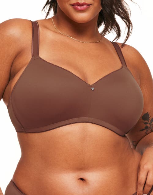 Shop Adore Me Johanna Contour Demi Bra In Dark Brown