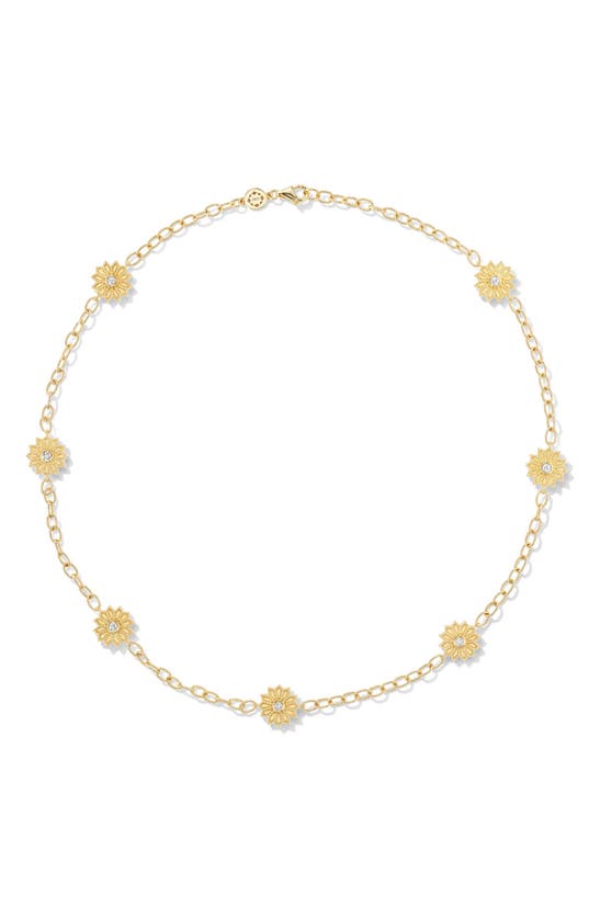 Shop Orly Marcel Sacred Flower Station Bracelet In Gold