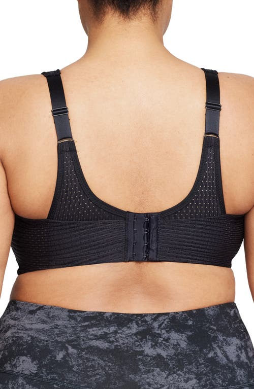 Shop Glamorise Custom Control Sports Bra In Solid Black