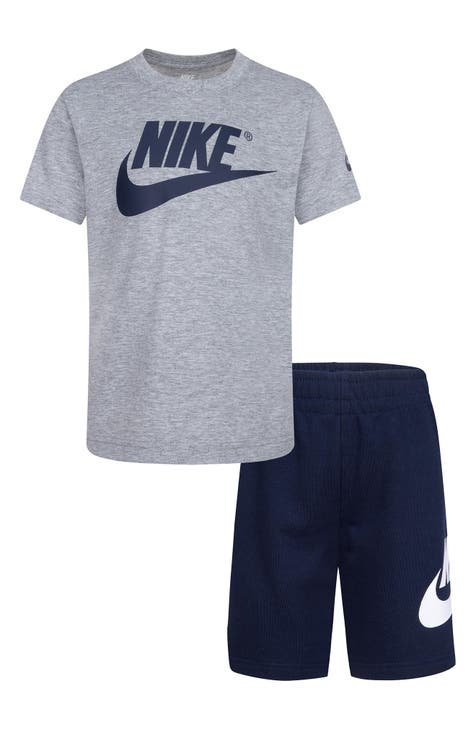  Nike Boy's Club HBR Pullover Joggers Set (Little Kids)  Black/Light Gray 4 Little Kid: Clothing, Shoes & Jewelry