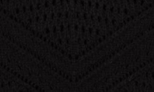 By Design Eliana Openwork Sweater In Black