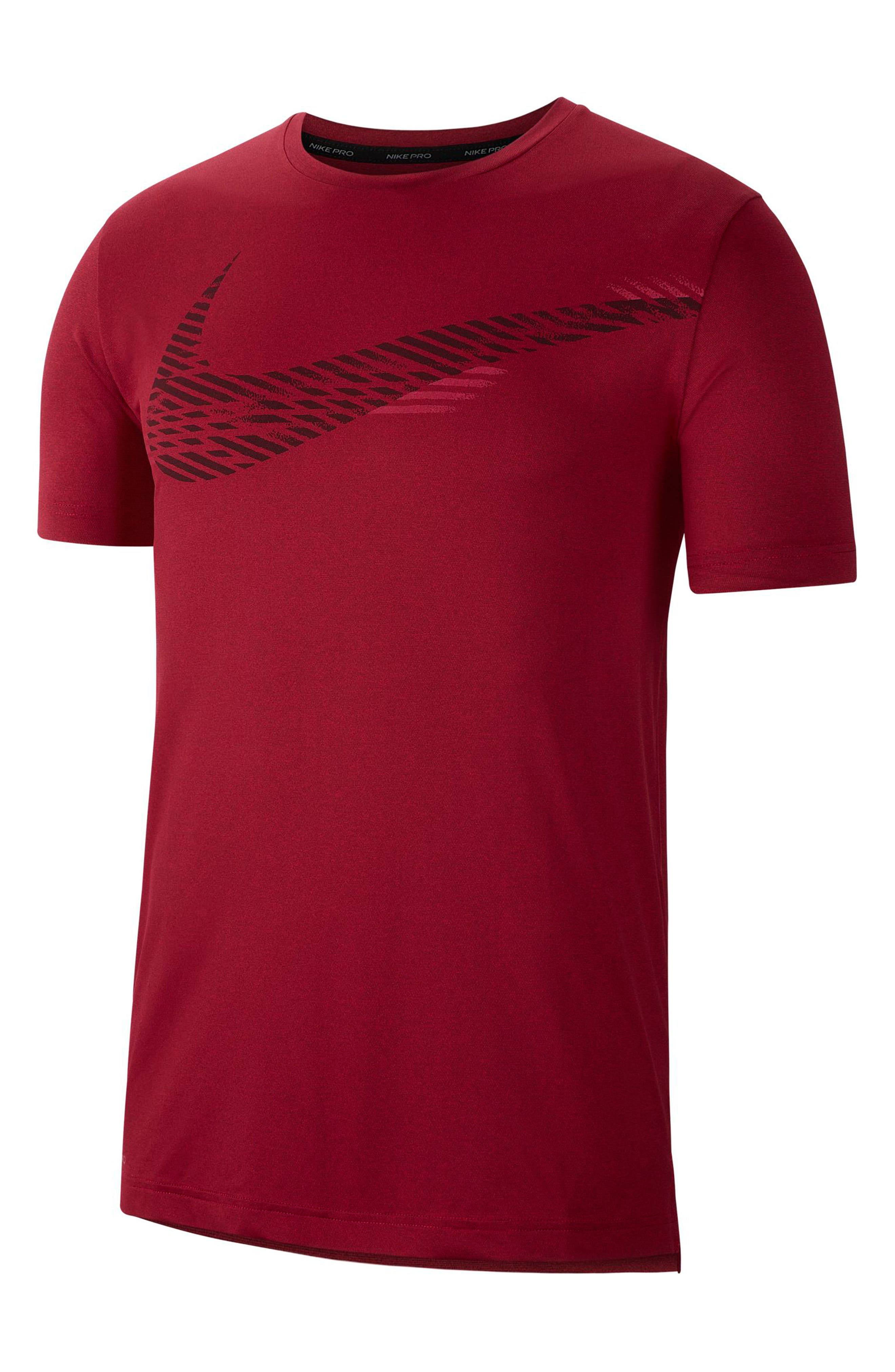all red nike shirt