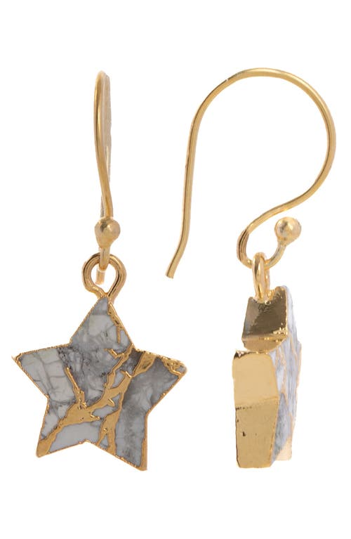 Shop Saachi Mini Star Earrings And Necklace Set In Gold/white