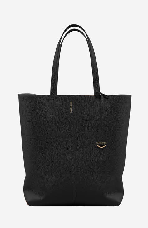 Tall Leather Soft Tote