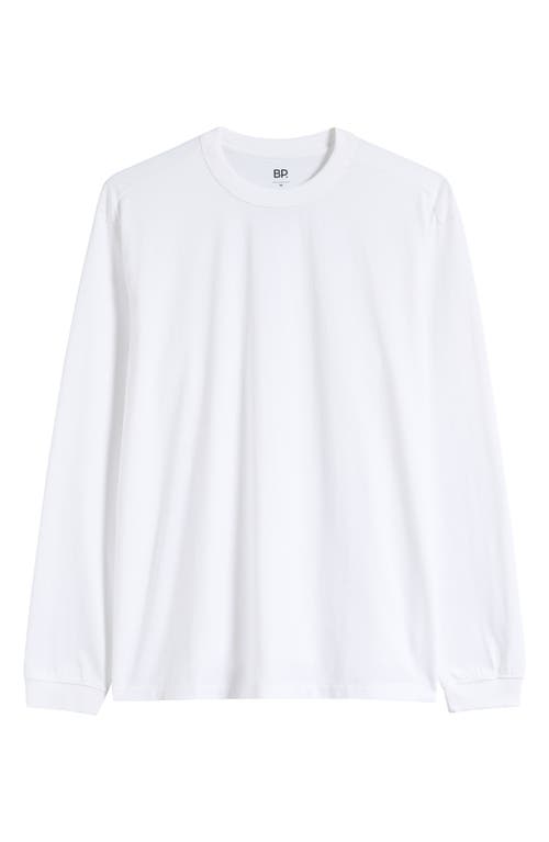 Shop Bp. Long Sleeve Crewneck T-shirt In White