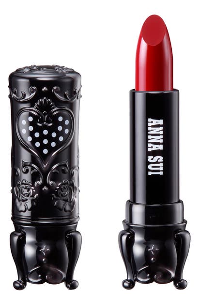 Anna Sui Black Rouge Lipstick In Magenta Red