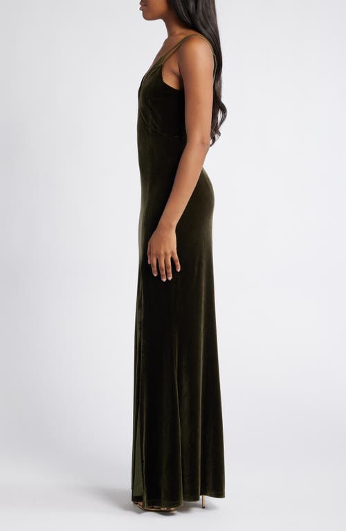 Shop Lulus Immensely Glam Open Back Mermaid Gown In Olive