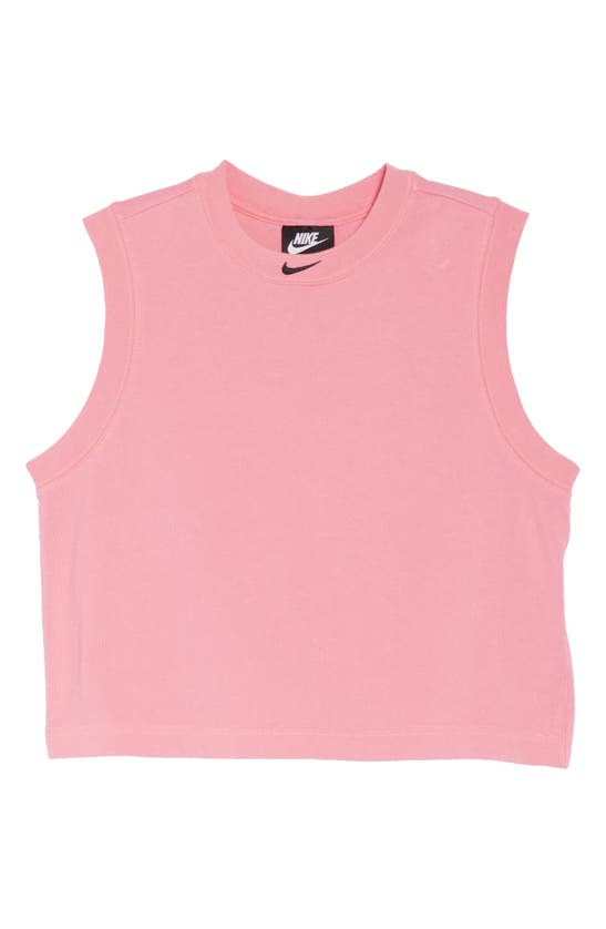 Nike Sportswear Women's Washed Tank Top In Sunset Pulse/ Black