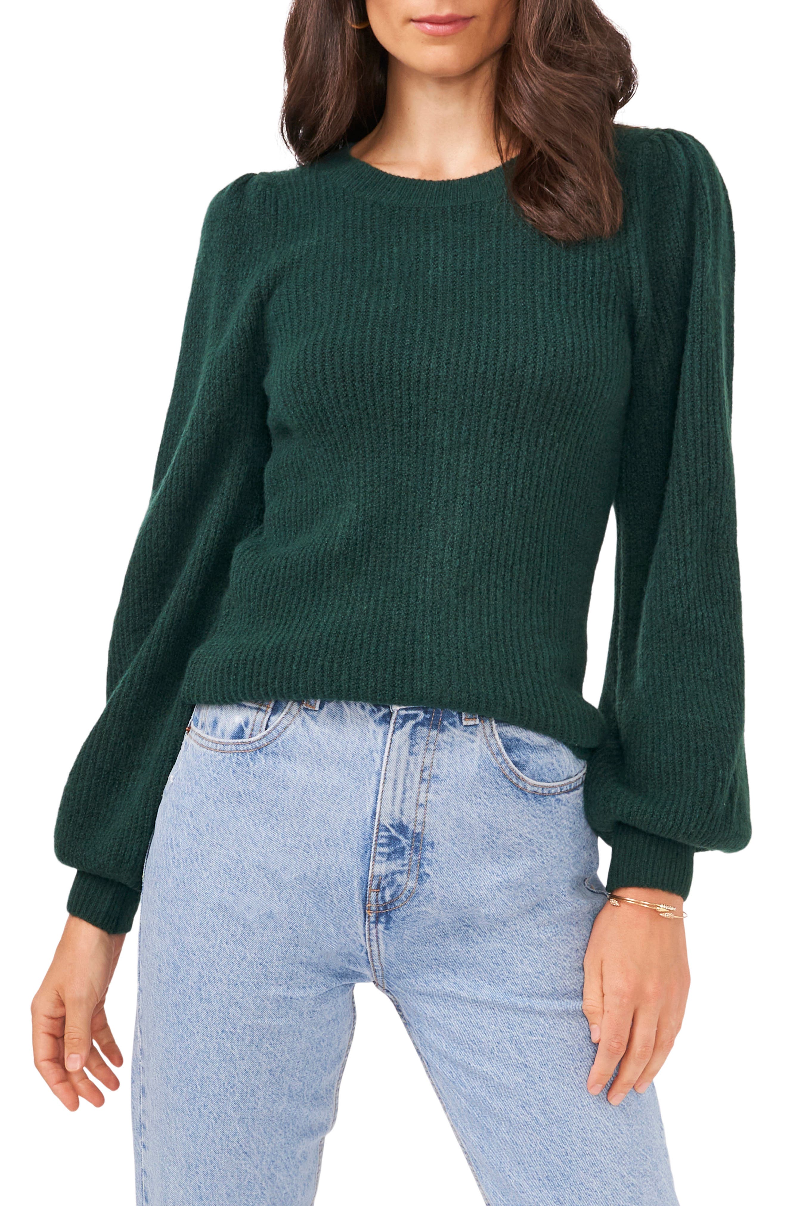women's green sweater