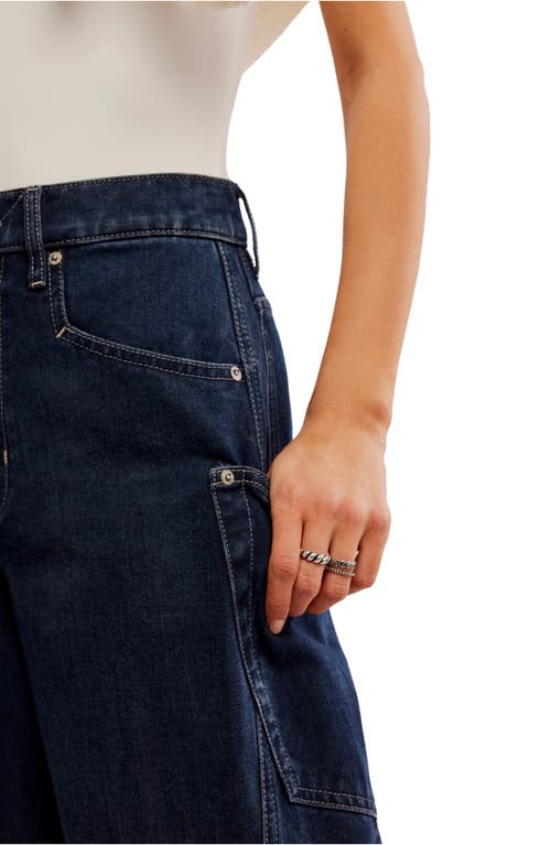 Shop Free People Sugar & Spice Barrel Leg Jeans In Spooky Blue