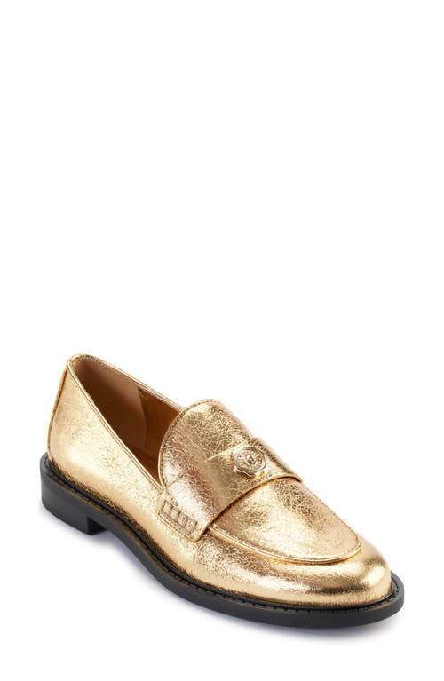 Shop Karl Lagerfeld Paris Rylyn Metallic Loafer In Gold