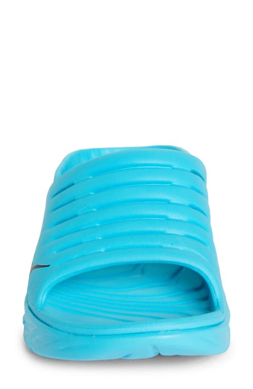 Hoka Gender Inclusive Ora Recovery Slide Sandal In Scuba Blue/bellwether Blue