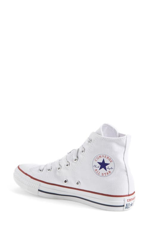 Converse White Canvas Chuck Taylor Hi Sneakers In Optic Whit