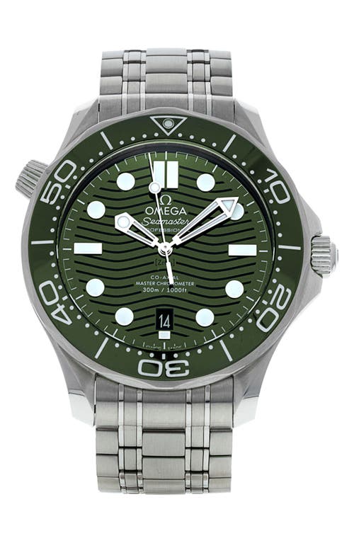 Shop Watchfinder & Co. Omega  2022 Seamaster Diver 300m Automatic Bracelet Watch, 42mm In Silver/green