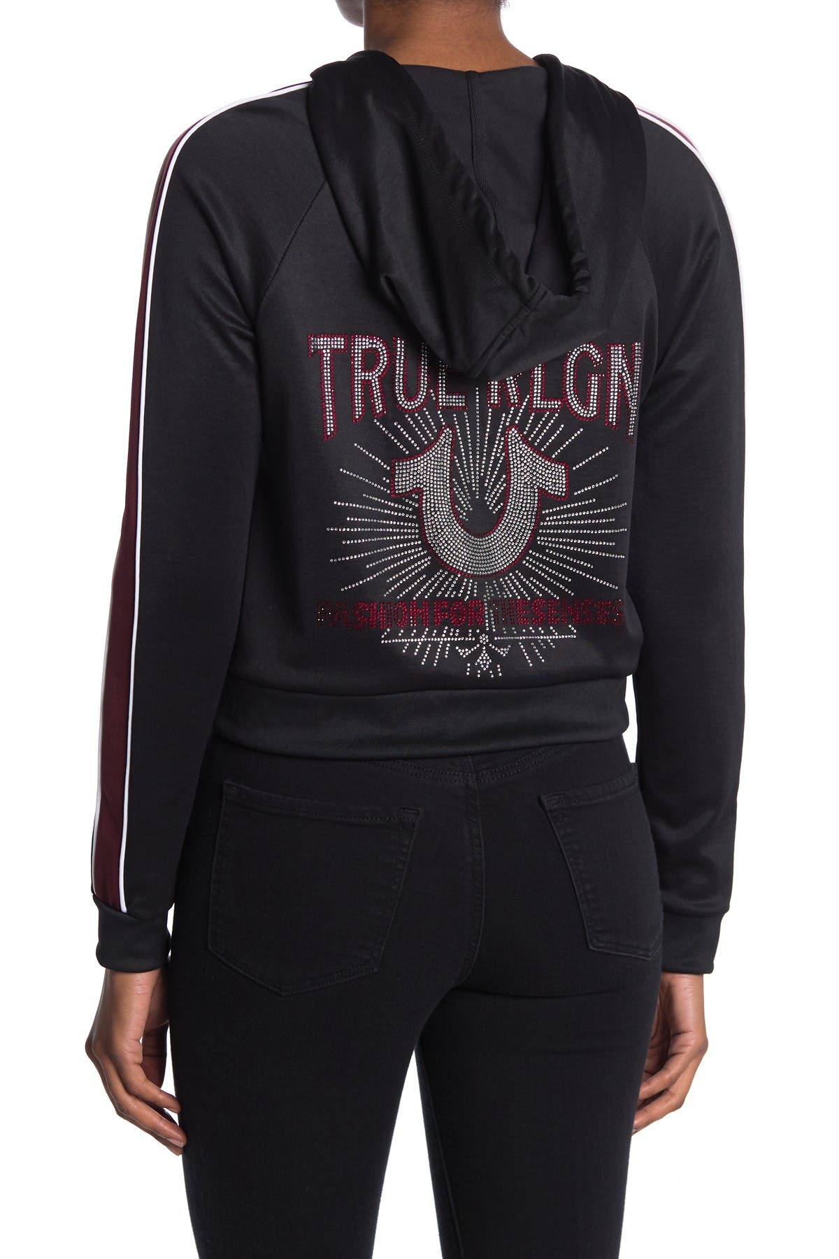 true religion navy zip hoodie