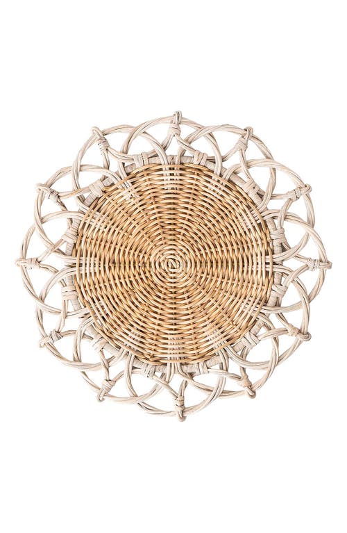 Juliska Provence Rattan Whitewash Placemats, Set Of 4 In Natural/whitewash