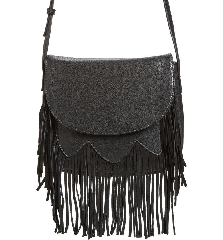 Sole Society 'Kerry' Fringe Faux Leather Crossbody Bag | Nordstrom
