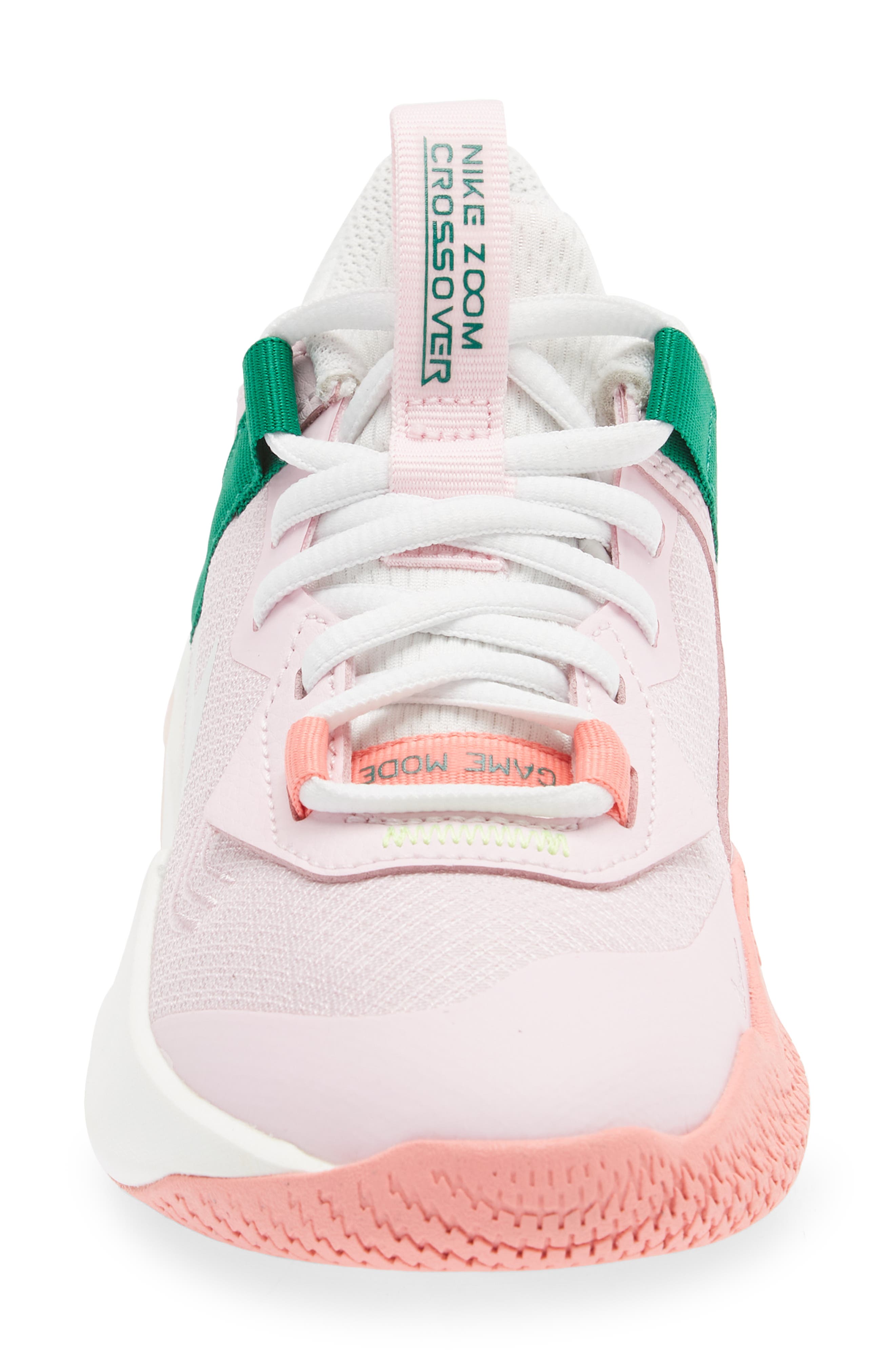 メーカー公式ショップ Crossover バッシュ Pink ナイキ Green Gs キッズ バスケットシューズ Zoom Nike White バスケットボール