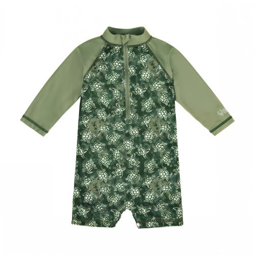 Uv Skinz Long Sleeve Swim Romper In Turtle Cove