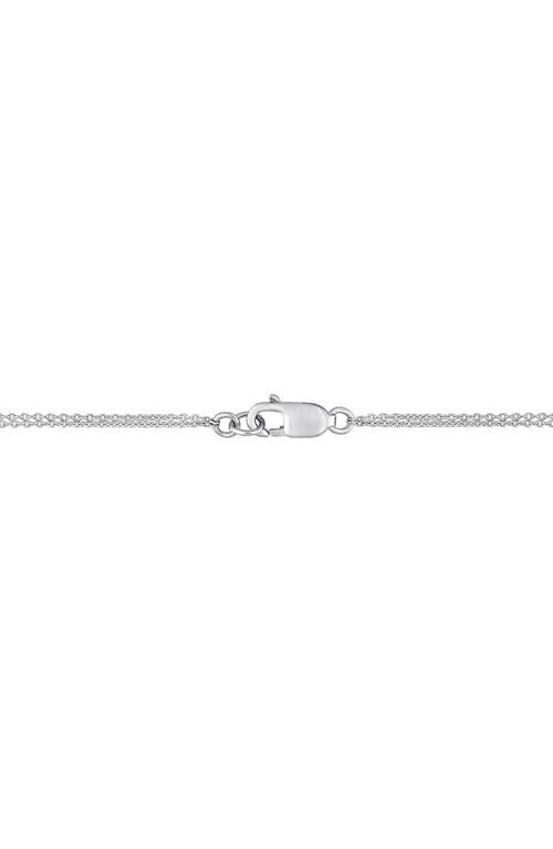 Delmar Diamond Open Heart Bracelet In White Gold
