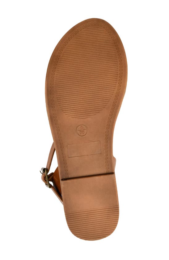 Journee Vasek Strappy Flat Sandal In Tan