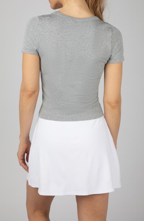 Shop 90 Degree By Reflex Seamless Scoop Neck 3-pack T-shirt Set In White/heather Grey/black