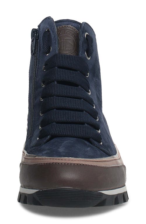 Candice Cooper Janis Strip High Top Sneaker In Navy