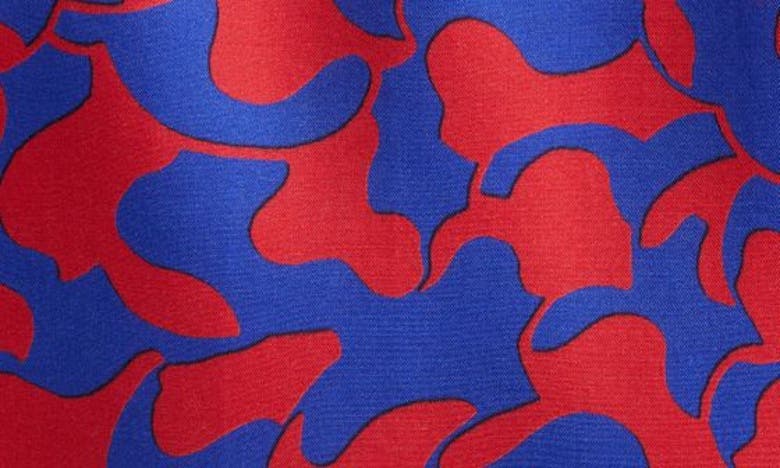 Shop Dries Van Noten Mixed Abstract Print Wrap Dress In Red 352
