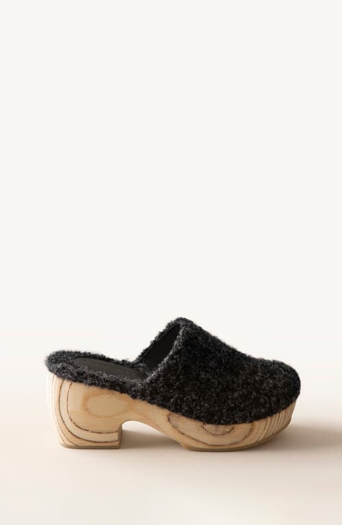 Shop Huma Blanco Celeste Clog In Charcoal Alpaca