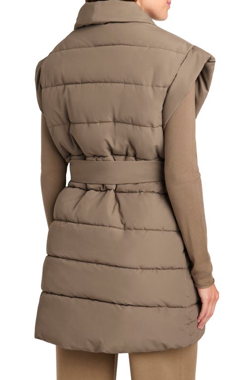 Shop Splendid X @cellajaneblog Long Quilted Puffer Vest In Toast