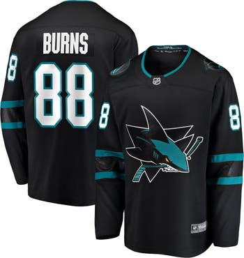 Fanatics Branded Men's Brent Burns Black San Jose Sharks Alternate Breakaway Player Jersey - Black