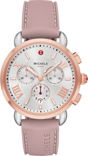 MICHELE Sporty Sport Sail Chronograph Watch Head with Silicone