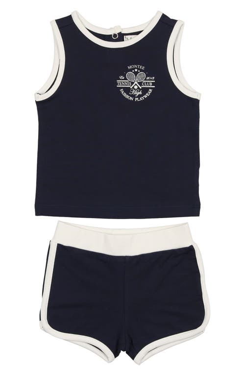 Manière Tennis Club Tank & Shorts Set Navy at Nordstrom,