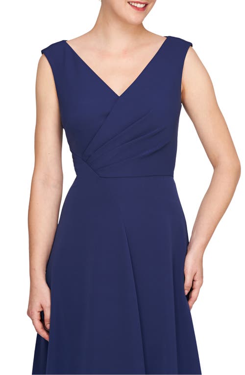 Shop Kay Unger Yara Gown In Dark Indigo