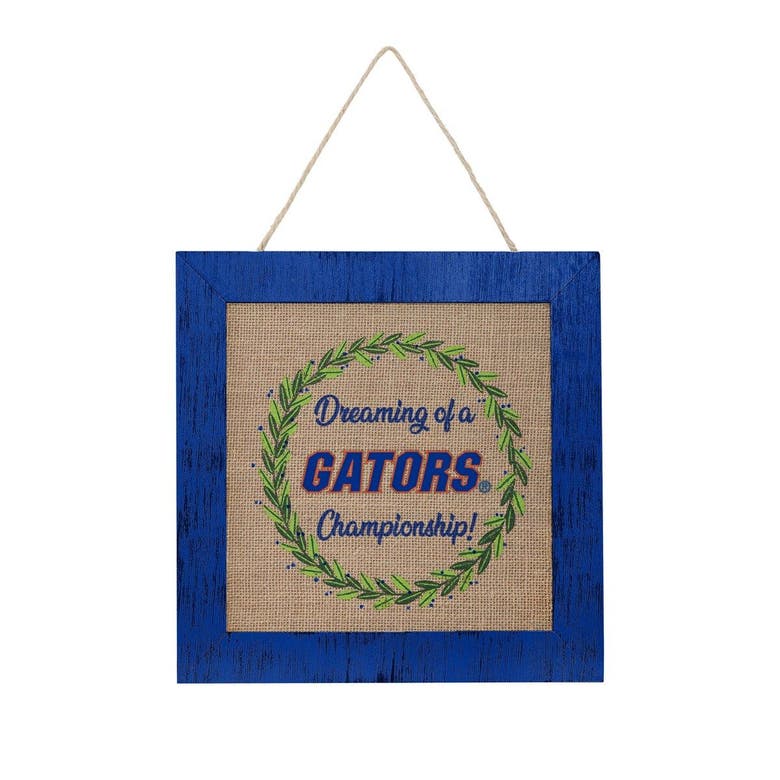 Foco Florida Gators 12'' Double-sided Burlap Sign In Blue