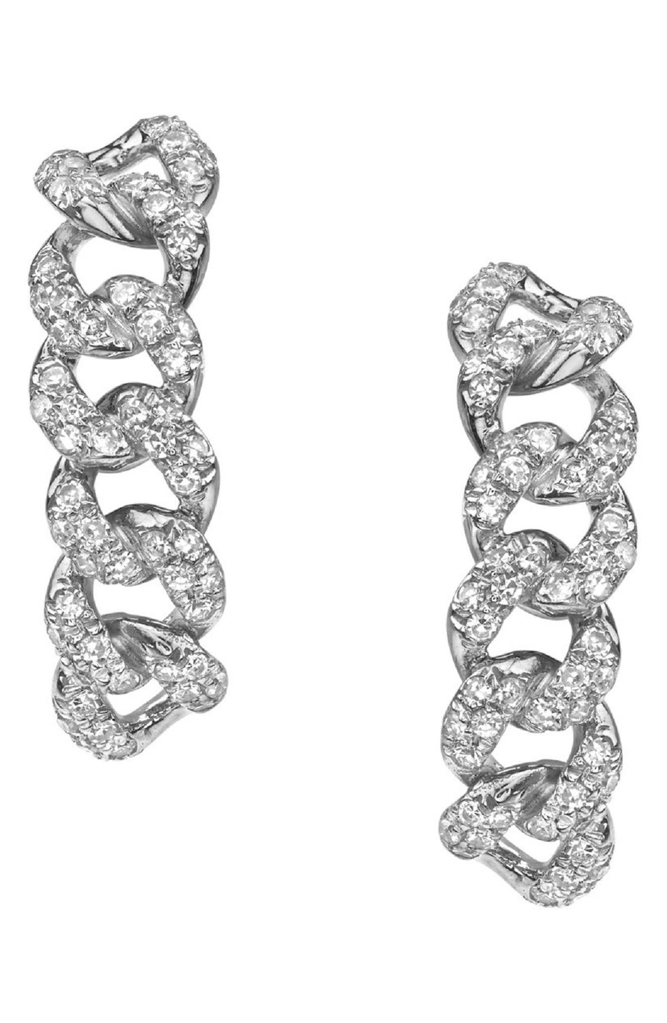 SHAY Essential Six Link Diamond Earrings in White Gold/diamond at Nordstrom