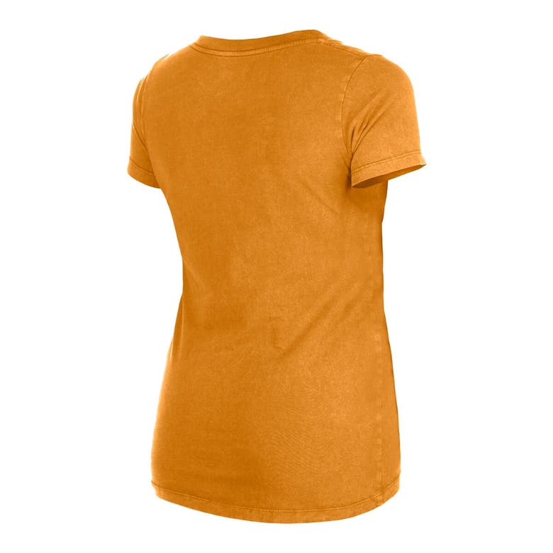 Shop New Era Orange Tampa Bay Buccaneers Enzyme Wash Low V-neck T-shirt
