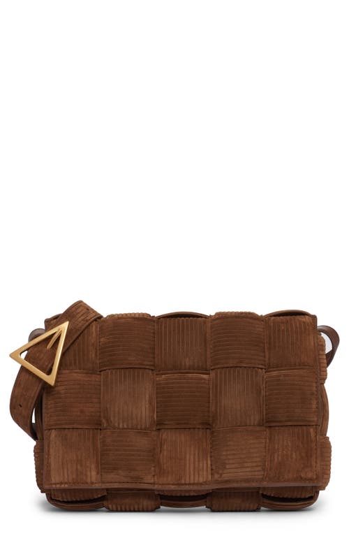 Bottega Veneta Cassette Suede Corduroy Crossbody Bag in 2282 Jacobean-Gold at Nordstrom