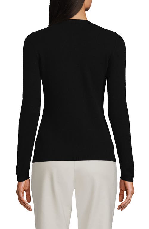 Shop Lands' End Cashmere Sweater In Black